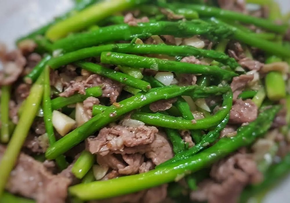 Mẹo bảo quản thịt bò xào măng tây