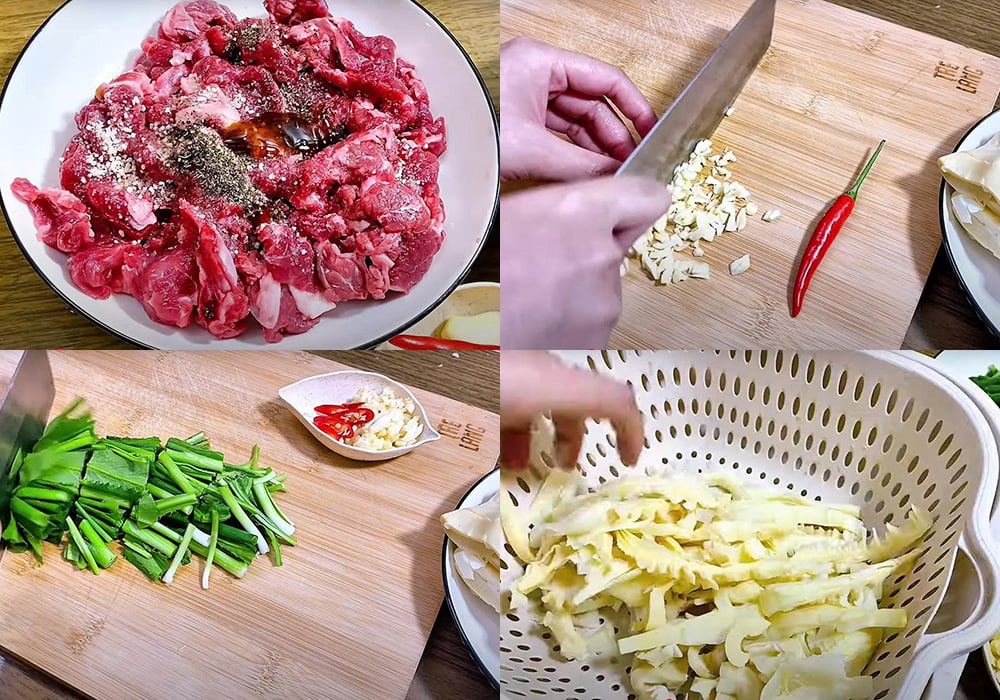 Sơ chế các nguyên liệu