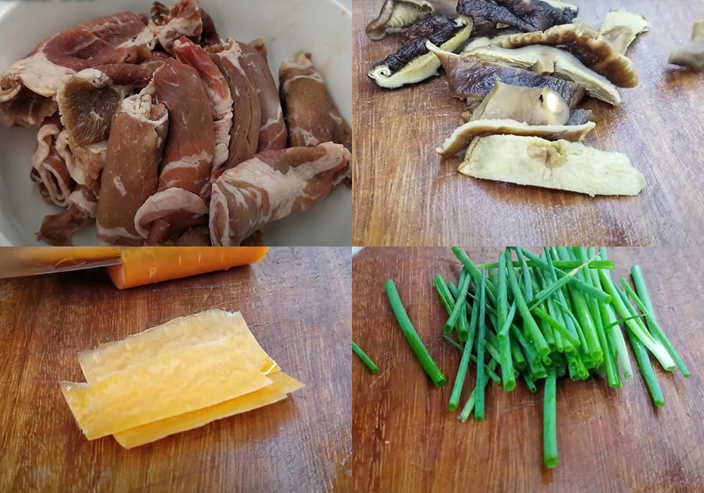 Sơ chế các nguyên liệu