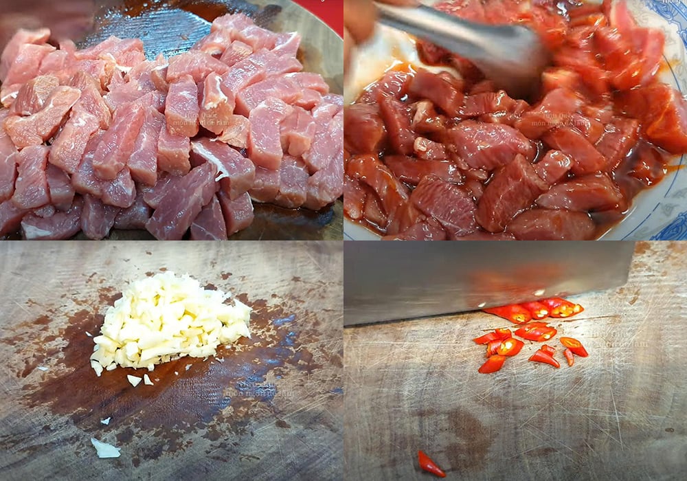 Sơ chế các nguyên liệu