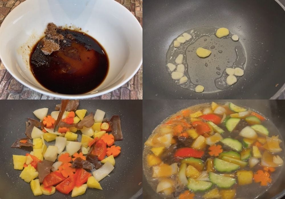 Làm nước sốt chua ngọt