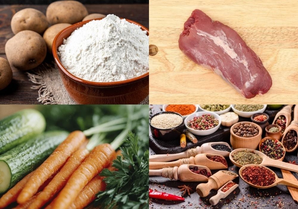 Nguyên liệu làm thịt chiên sốt chua ngọt