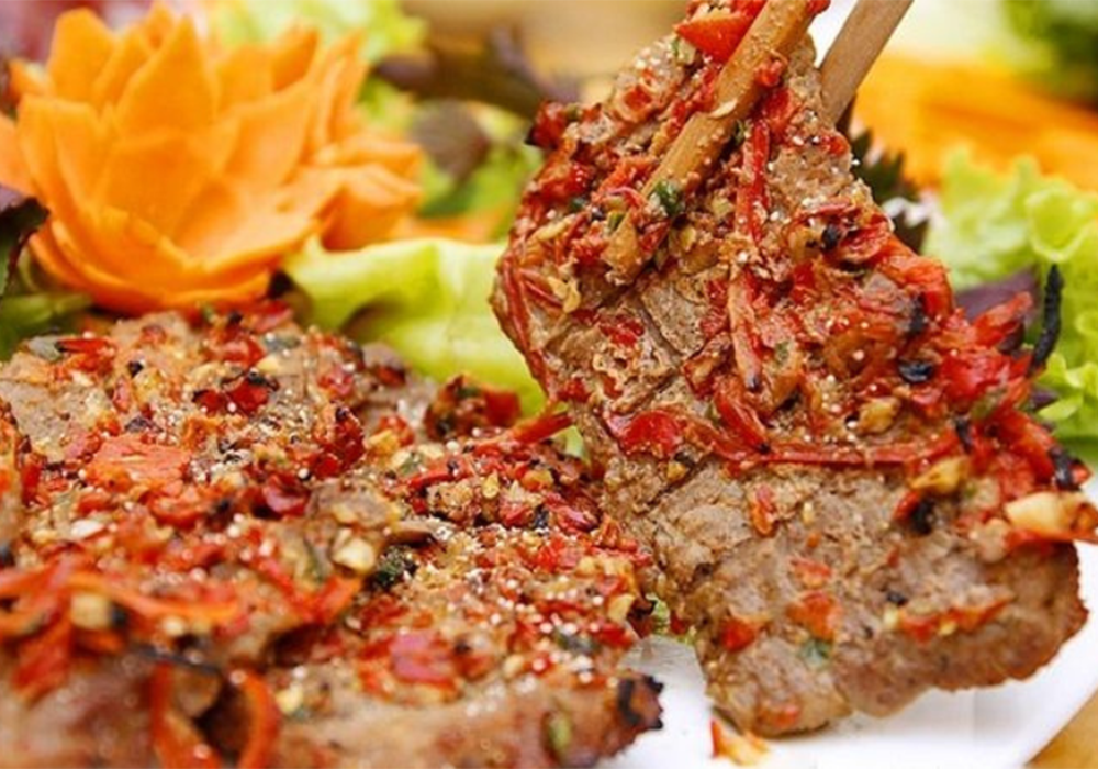 Thịt dê nướng muối ớt