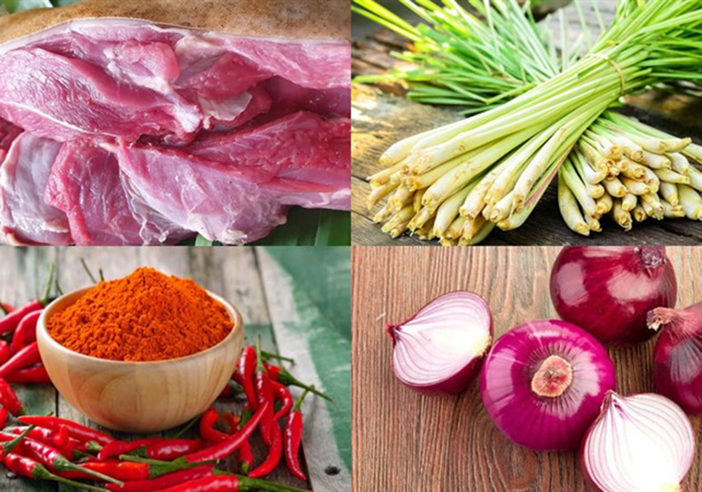 Nguyên liệu làm dê xào sả ớt