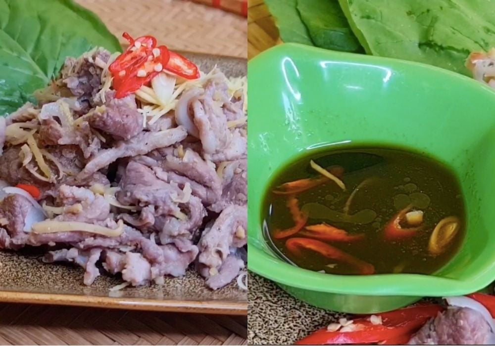 Thịt heo hấp gừng