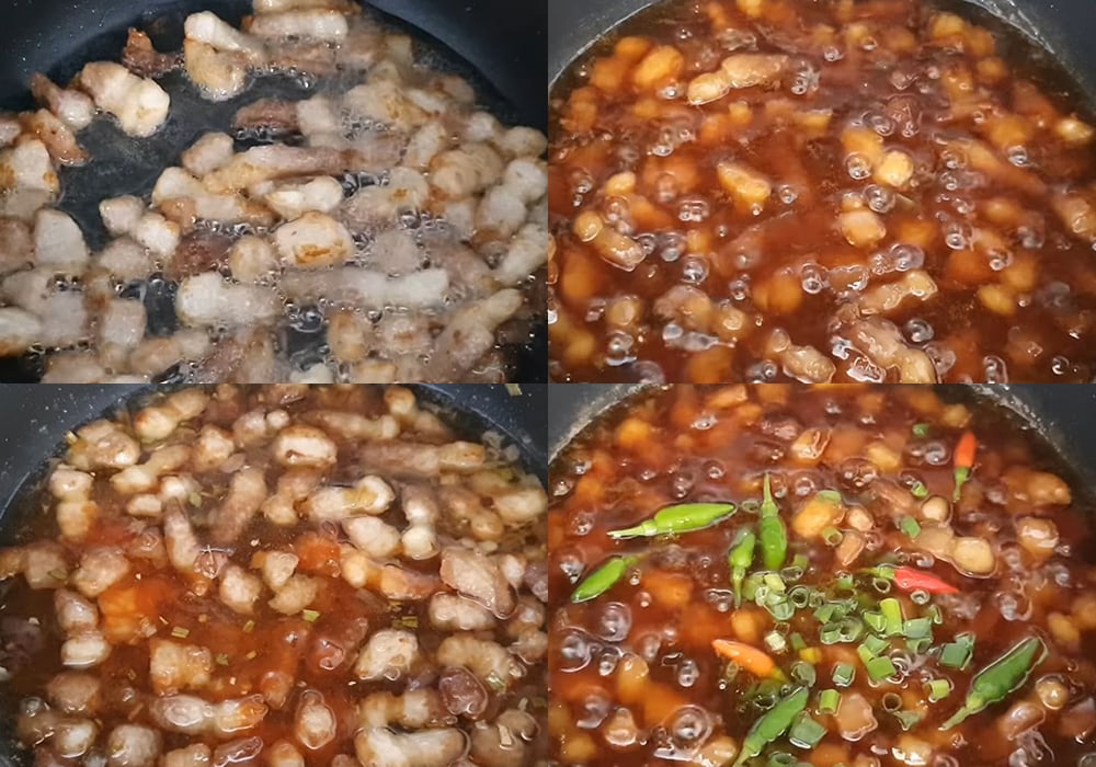 Các bước làm thịt heo kho quẹt