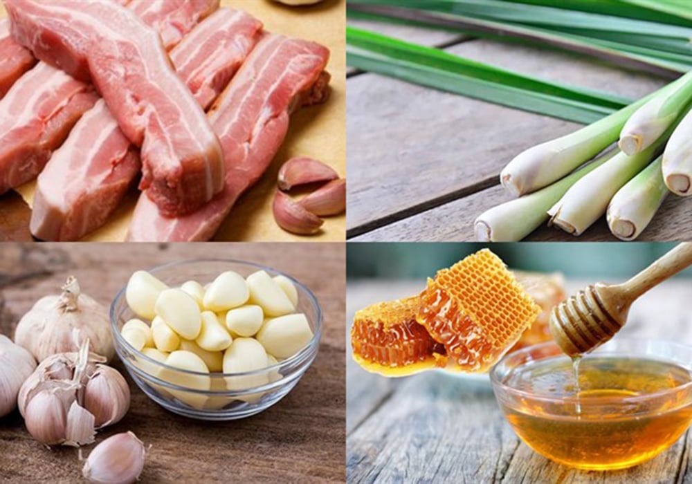 Nguyên liệu làm thịt heo nướng sả