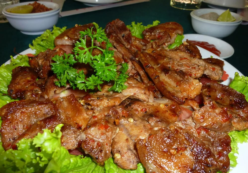 Heo rừng nướng mọi