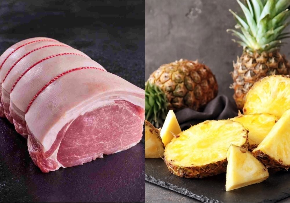 Nguyên liệu làm thịt heo xào dứa