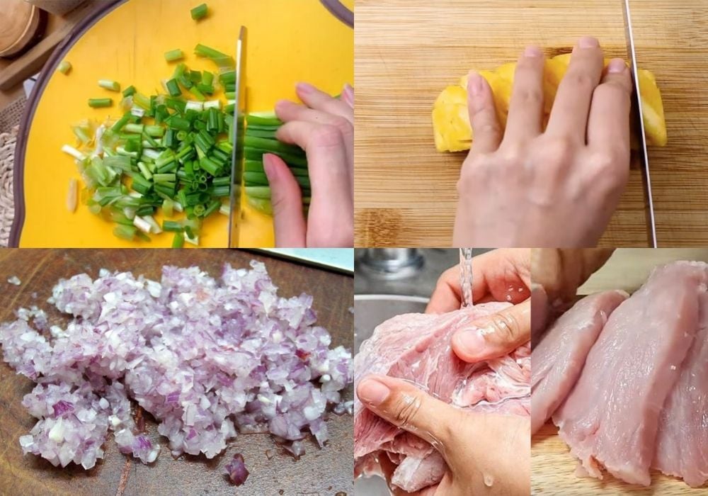 Sơ chế các nguyên liệu khác