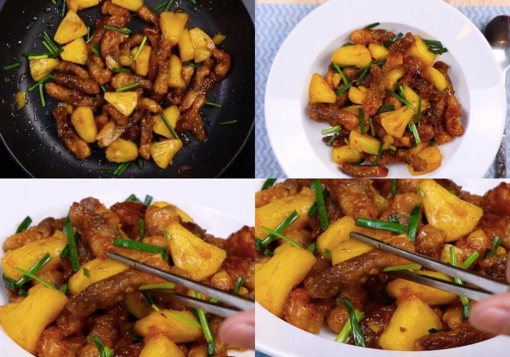 Thịt heo xào dứa