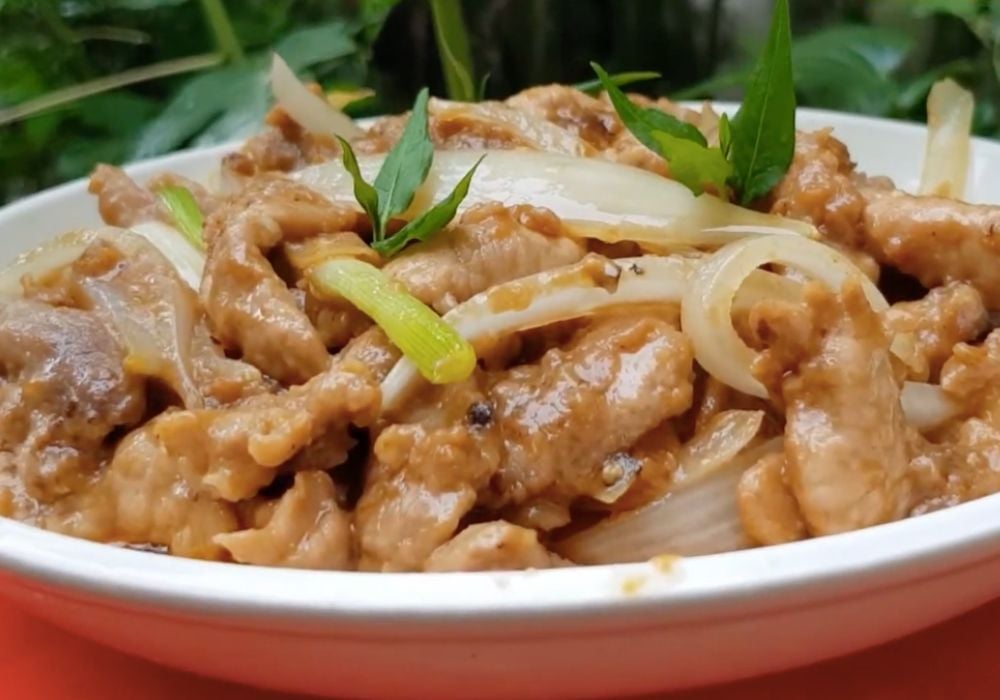 Thịt heo xào hành tây