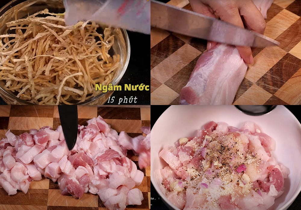 Sơ chế các nguyên liệu