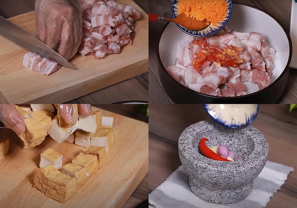 Sơ chế các nguyên liệu