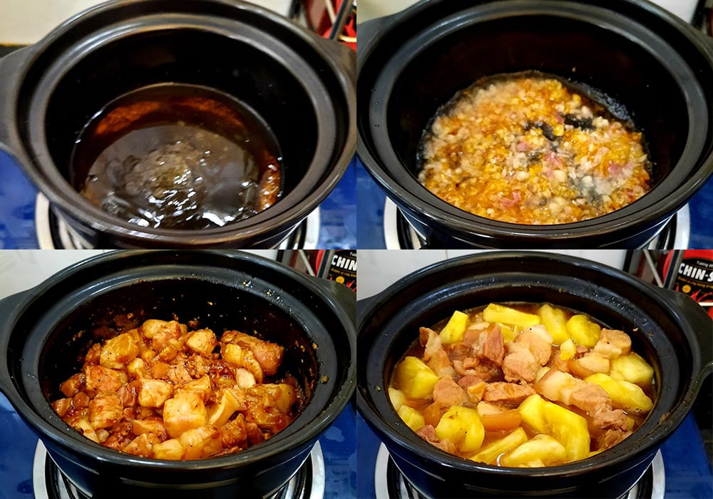 Các bước làm thịt kho dứa (kho thơm)