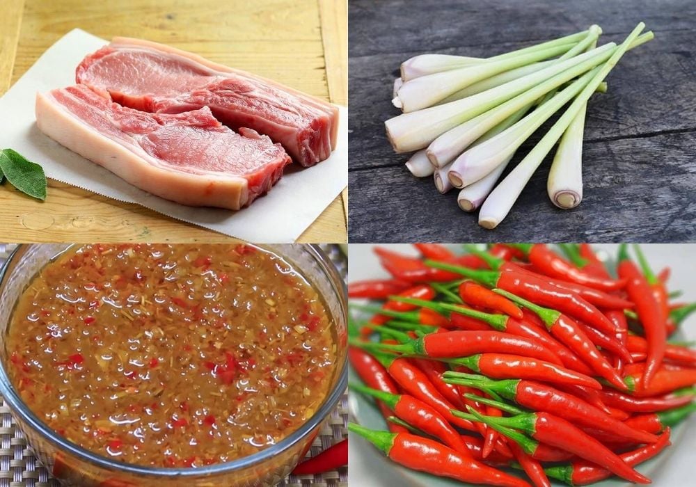 Nguyên liệu làm thịt kho mắm nêm