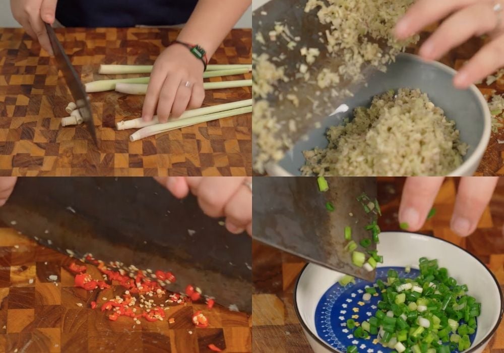 Sơ chế các nguyên liệu khác