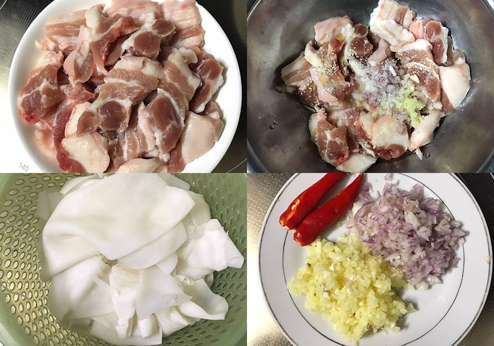 Sơ chế các nguyên liệu