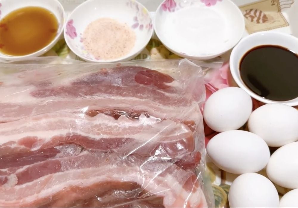 Nguyên liệu làm thịt kho tàu miền Bắc