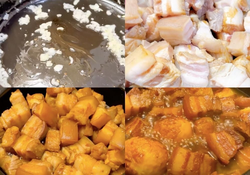 Nấu thịt kho tàu