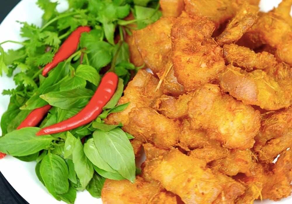 Thịt ba chỉ chiên riềng