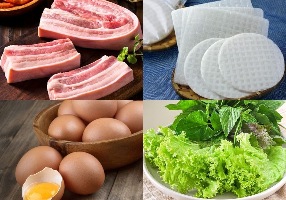 Chuẩn bị nguyên liệu làm thịt luộc cuốn bánh tráng