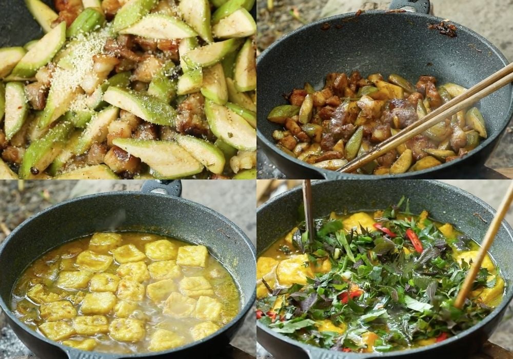 Om thịt chuối đậu