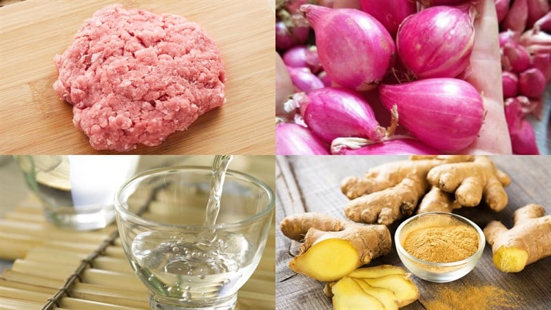 Nguyên liệu làm thịt viên kho chua ngọt