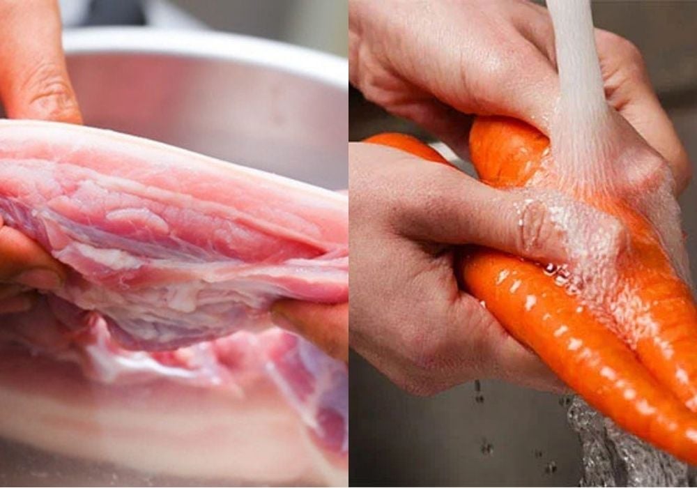 Sơ chế nguyên liệu và ướp thịt