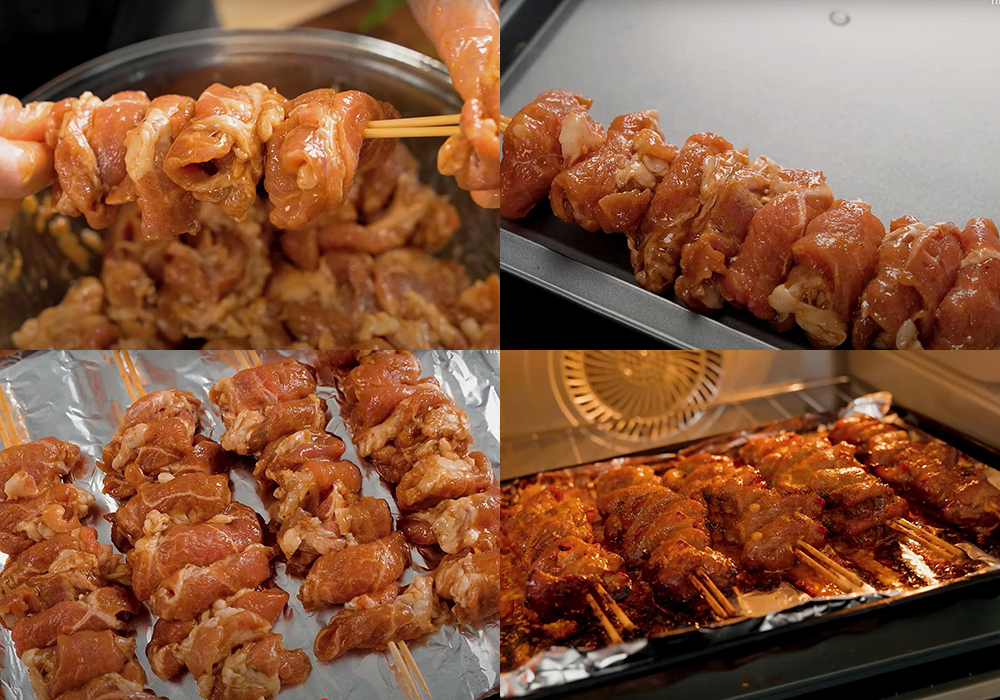 Cách làm thịt xiên nướng cà ri