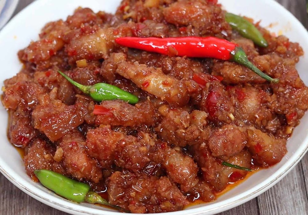 Thịt kho mắm ruốc