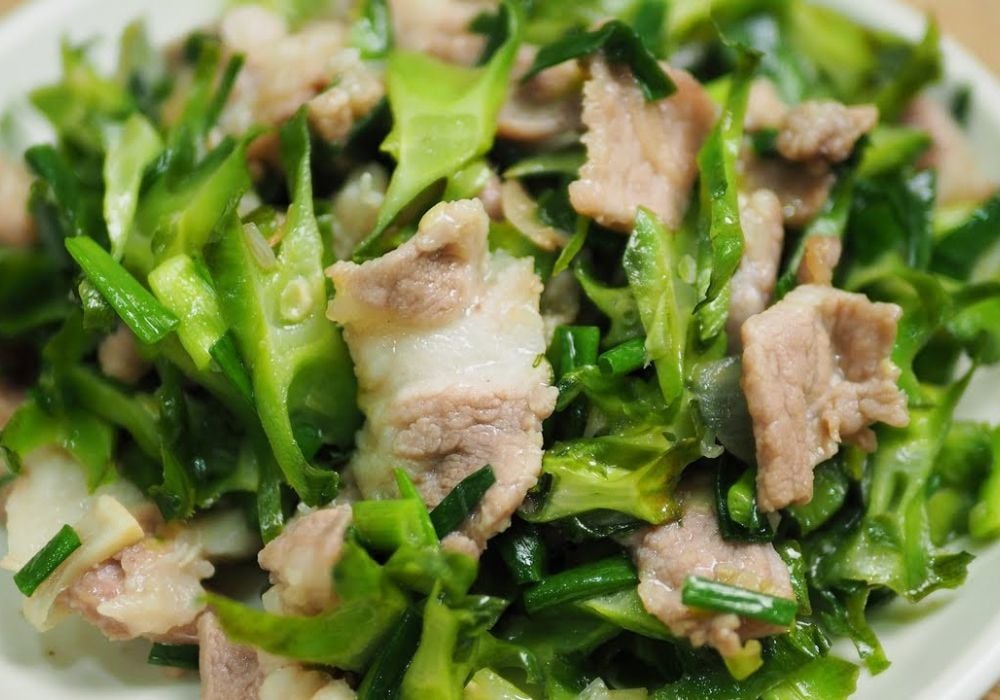 Thịt lợn xào đậu rồng