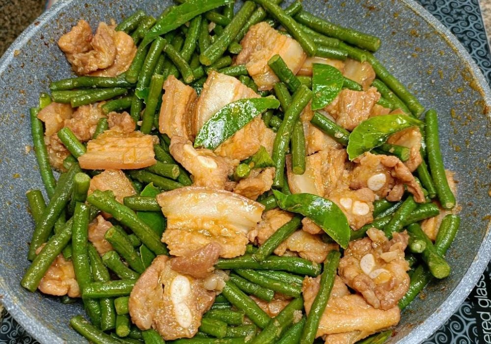 Đậu đũa xào thịt lợn băm