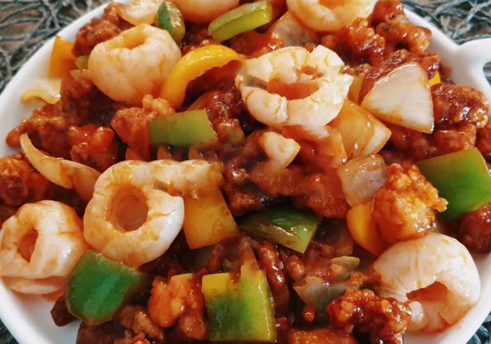 Thịt lợn xào vải