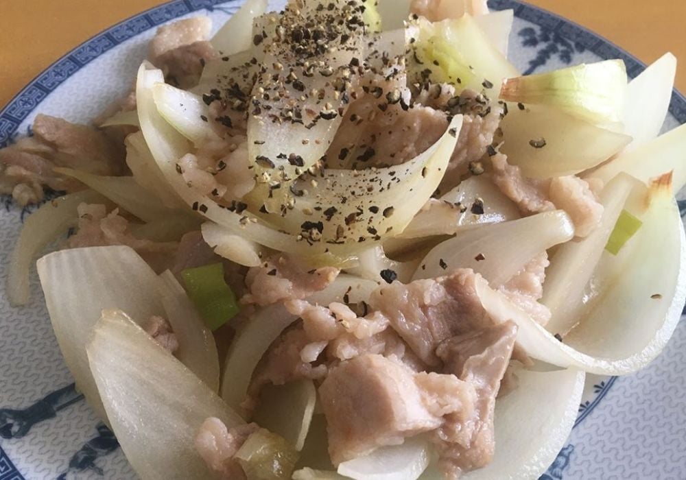 Thịt heo xào hành tây
