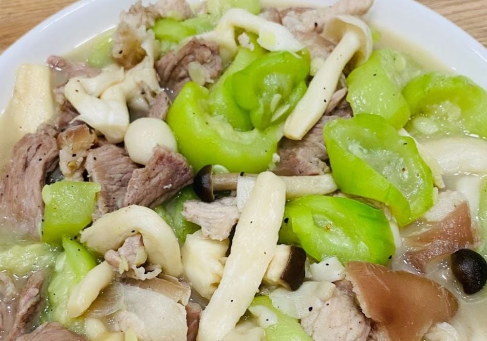 Thịt lợn xào mướp