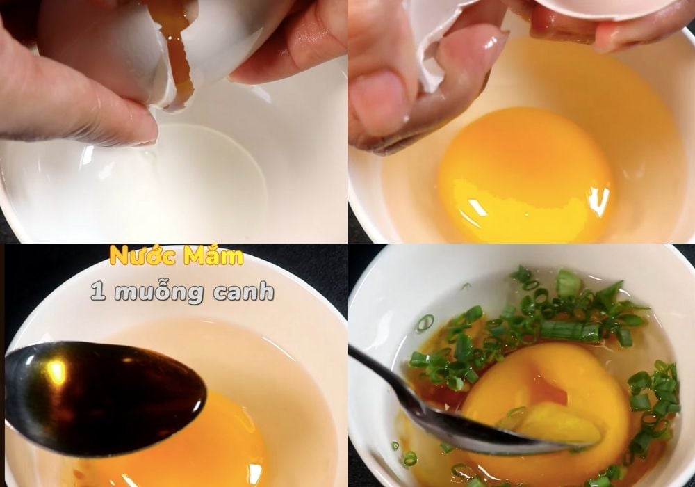 Chuẩn bị hỗn hợp trứng