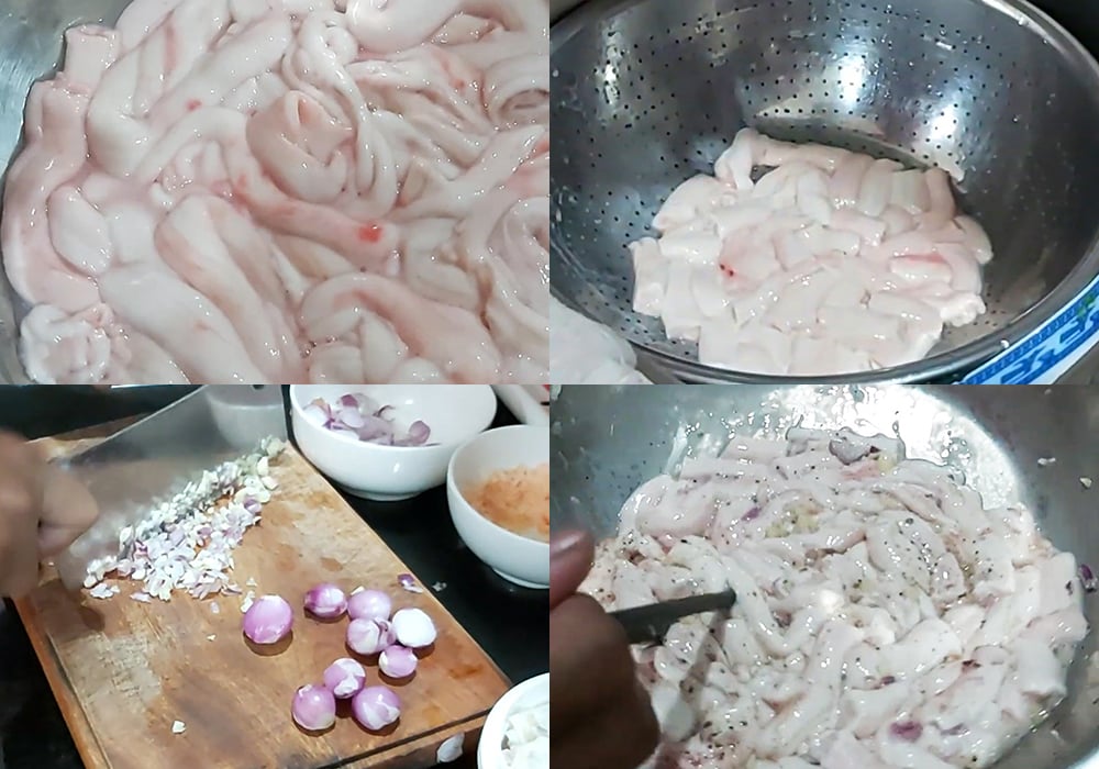 Sơ chế các nguyên liệu