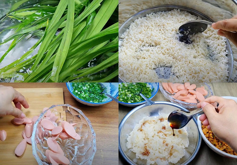 Cách nấu xôi thịt bằm bằng nồi cơm điện