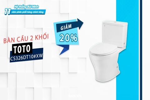 Bàn cầu 2 khối TOTO CS326DT10#XW - Giải pháp vệ sinh thông minh cho mọi gia đình