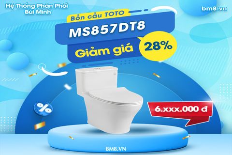 Giới thiệu bàn cầu 1 khối TOTO MS857DT8#XW