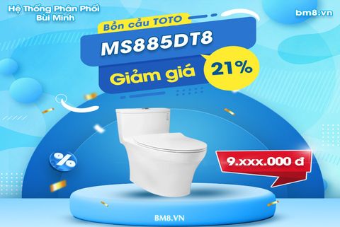 Bàn cầu 1 khối TOTO MS885DT8#XW – Sang trọng từ thiết kế đến công nghệ