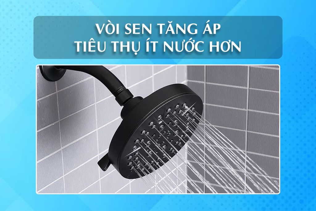 Nghiên cứu cho thấy sử dụng vòi sen tăng áp tiêu thụ ít nước hơn