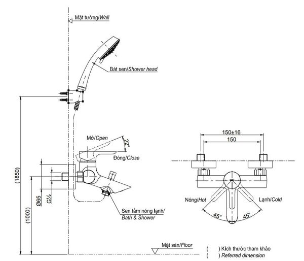 Sen tắm nóng lạnh LB TOTO TBS01302V - Bùi Minh