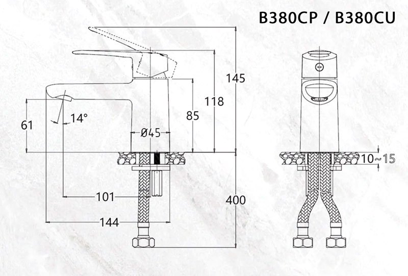Vòi chậu nóng lạnh Caesar B380CU - Bùi Minh
