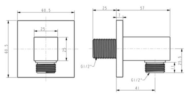 Co nối American Standard FFAS9142 vuông- Bùi Minh