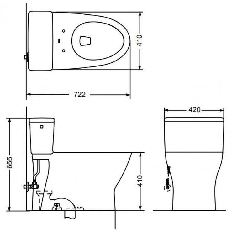 Bản vẽ kỹ thuật Bồn Cầu Toto MS188VKT8#XW - Bùi Minh