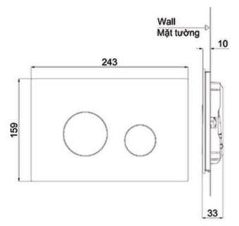 Nắp Đậy Nút Nhấn Xả TOTO MB174P#WH - Bùi Minh