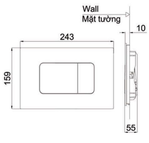 Nắp Đậy Nút Nhấn Xả TOTO MB170P#SS - Bùi Minh