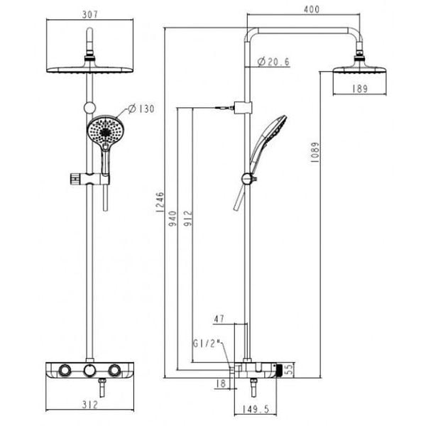 Sen Cây Nhiệt Độ American Standard WF-4955MB Màu Đen - Bùi Minh